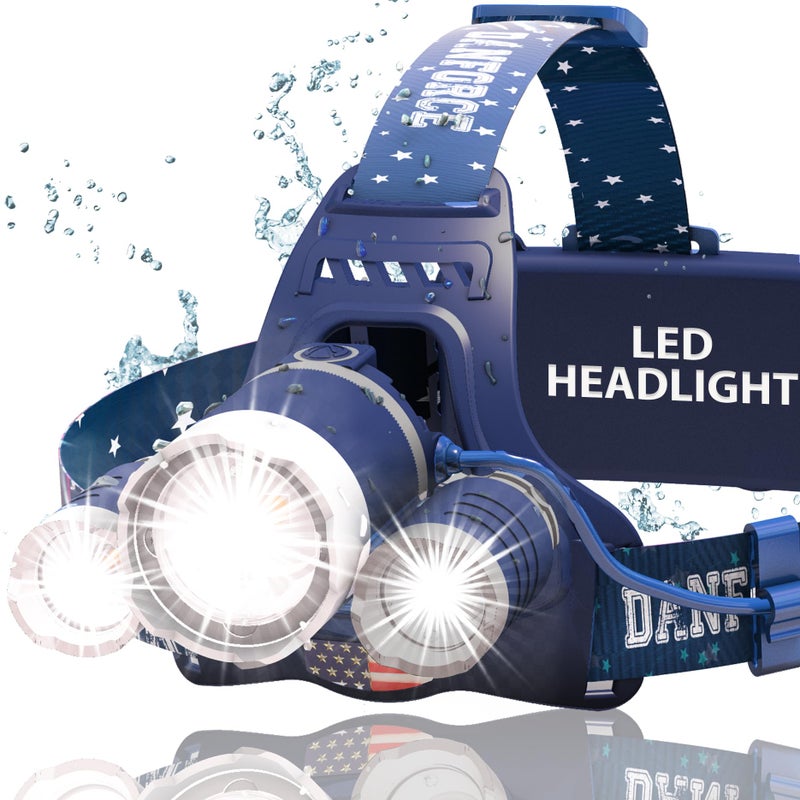 DanForce Headlamp. USB Rechargeable LED Head Lamp. Ultra Bright LUMINUS 1080 Lumen Head Flashlight + Red Light. HeadLamps for Adults, Camping, Outdoors & Hard Hat Work. Zoomable IPX54 Headlight - Image 1